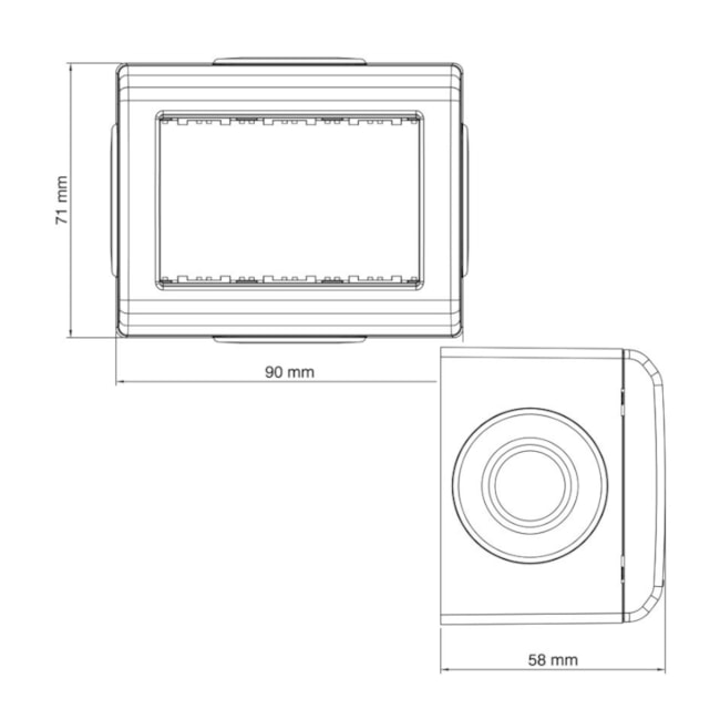 Caixa de Sobrepor 3 Postos para Eletrodutos e Canaletas Multiuso Branca 57304050 TRAMONTINA ELETRIK-6ab07ba4-8d4b-41fd-9a2b-34af913e30a7