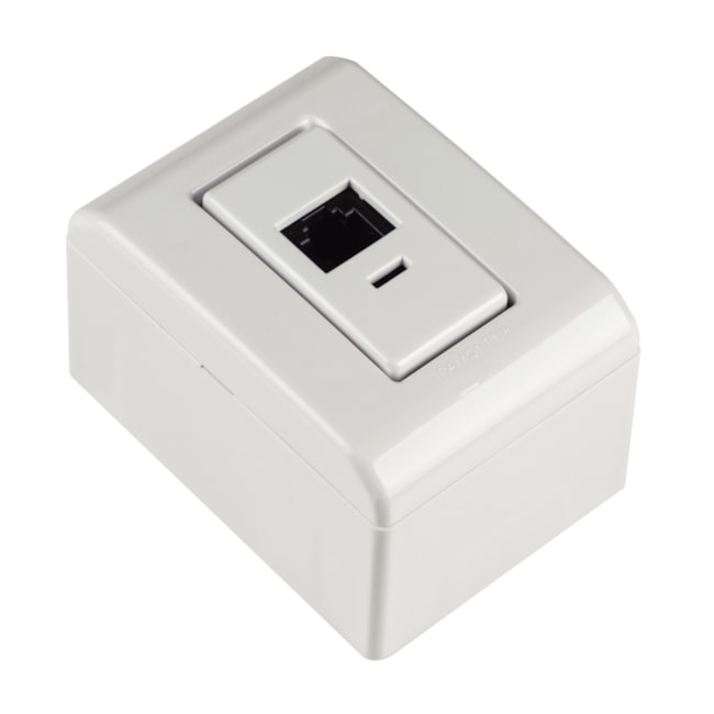 Caixa de Sobrepor com 1 Tomada RJ45 Cat.6 LizFlex Branca TRAMONTINA ELETRIK-2905713b-3d96-4523-ab0f-bac305520afc