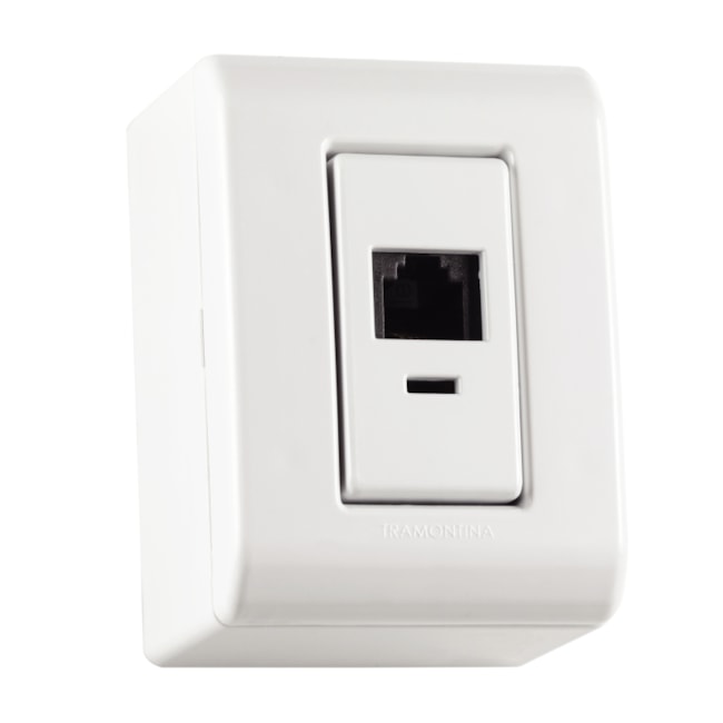 Caixa de Sobrepor com 1 Tomada RJ45 Cat.6 LizFlex Branca TRAMONTINA ELETRIK-47ba7ac9-158e-4a5c-a74c-e3c5e68899f3