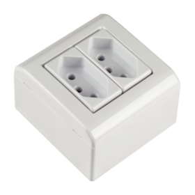 Caixa de Sobrepor com 2 Tomadas 2P+T 20A 250V 57304025 LizFlex TRAMONTINA ELETRIK