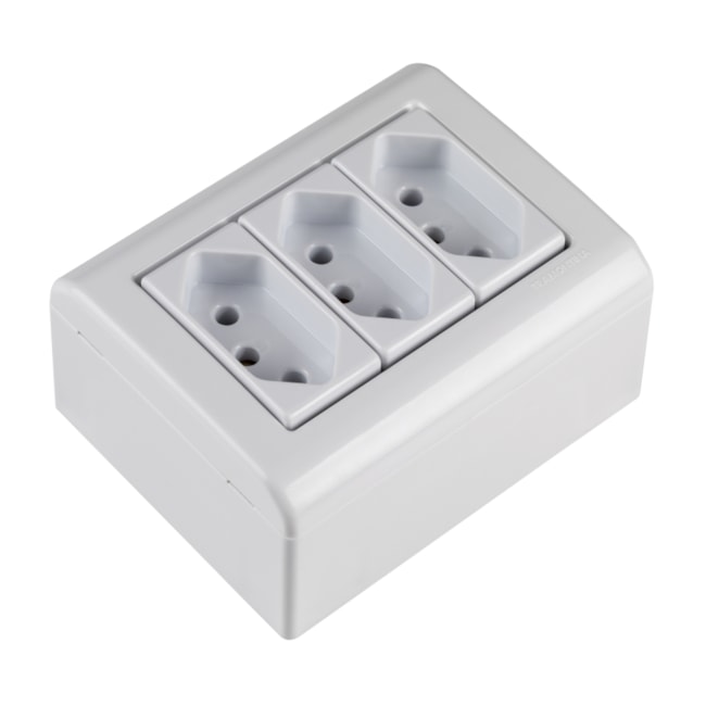Caixa de Sobrepor com 3 Tomadas 2P+T 10A 250V 57304027 LizFlex TRAMONTINA ELETRIK-d618cc2d-d6e6-4a12-bc23-4a06ba96d5b2