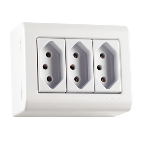 Caixa de Sobrepor com 3 Tomadas 2P+T 10A 250V 57304027 LizFlex TRAMONTINA ELETRIK-0c7047a9-dd07-4866-a106-c7879132518d