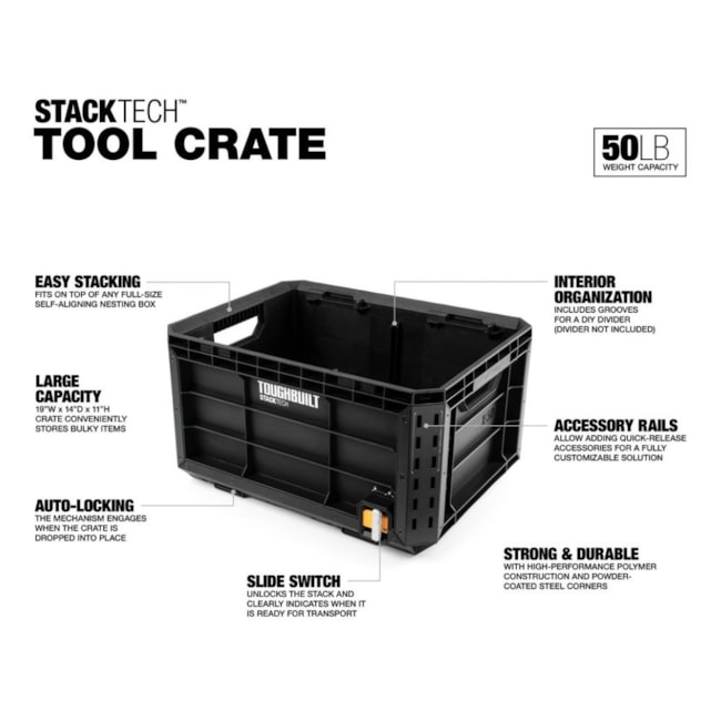 Caixa de Uso Geral Empilhável Stacktech 19