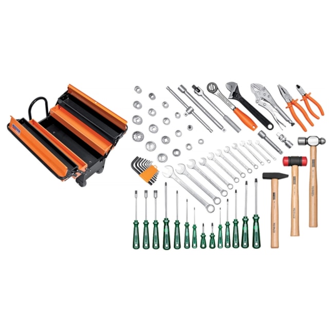 Caixa para Ferramenta Sanfonada com Rodas 5 Gavetas e 65 Peças 44952665 TRAMONTINA-1d68f389-1a57-450e-a195-b3d08a363702