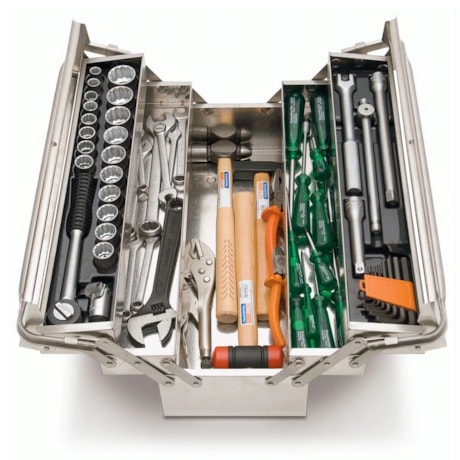 Caixa para Ferramentas Sanfonada com 5 Gavetas e 65 Peças 44952/165 TRAMONTINA PRO-a8745ec9-e586-4f7c-bead-6ebbcb4a396c