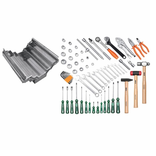 Caixa para Ferramentas Sanfonada com 5 Gavetas e 65 Peças 44952/165 TRAMONTINA PRO-1c8aa793-799e-4578-b89d-f23552f09931
