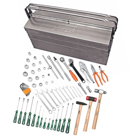 Caixa para Ferramentas Sanfonada com 5 Gavetas e 65 Peças 44952/165 TRAMONTINA PRO-86cf2458-7266-4ff4-ba57-ebfc380feba7
