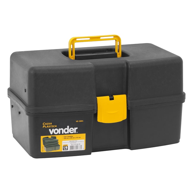 Caixa Plástica para Ferramentas 14'' com 3 Bandeja 6107300100 VONDER-aad829ea-ed6b-4e37-9d97-0b4eddcf5aae