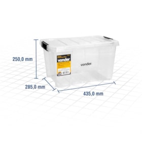 Caixa Plástica para Ferramentas 15'' 435x285x250mm 6105000015 VONDER