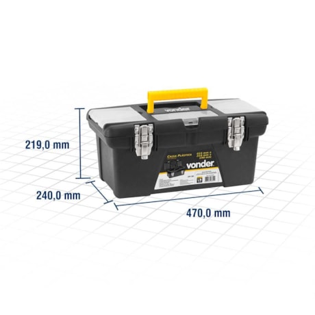 Caixa Plástica para Ferramentas 18'' CPV190 6105190000 VONDER