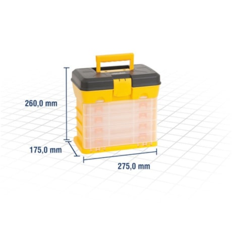 Caixa Plástica para Ferramentas com 4 Bandejas 6108600000 VONDER-6ed75e0f-94fe-4e41-adf8-5b3a5adcc0ee