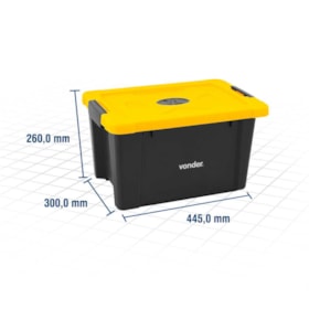 Caixa Plástica para Ferramentas com Baú CBV 021 6105021000 VONDER