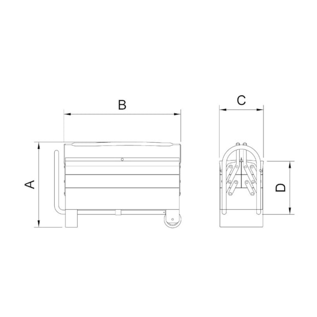 Caixa Sanfona 5 Gavetas com Rodas 44952600 TRAMONTINA PRO-9e3bde6a-ab8e-461e-b51a-b0b17b7b22b9