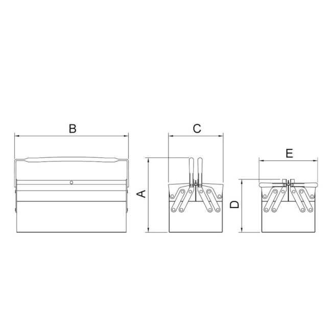 Caixa Sanfonada com 3 Gavetas 53cm 44952/001 TRAMONTINA PRO-836a6cd3-b619-4359-98ca-f1cdaf5504a5