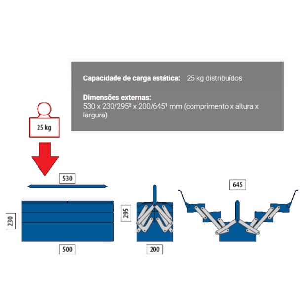 Caixa Sanfonada com 5 Gavetas e Kit 73 de Ferramentas 1335 GM GEDORE-cd1feef7-91c1-486d-a8f8-9ed1780041d8