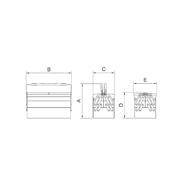 Caixa Sanfonada para Ferramentas com 5 Gavetas e 65 Peças 44952065 TRAMONTINA PRO-20e5e20b-c787-422d-b472-f6f5befe9b2f