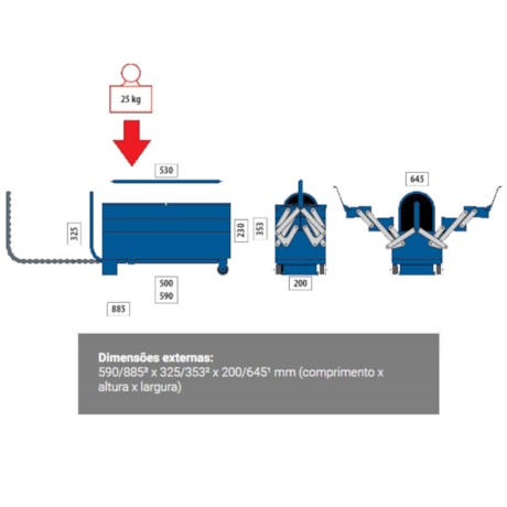 Caixa Sanfonada para Ferramentas com Rodas e 5 Gavetas 1335CR GEDORE-a1b4aba1-361f-4d39-9e39-c4ea0a1830fe