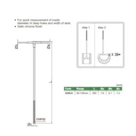Calibrador Telescópio 90 a 150mm 4209-6 INSIZE