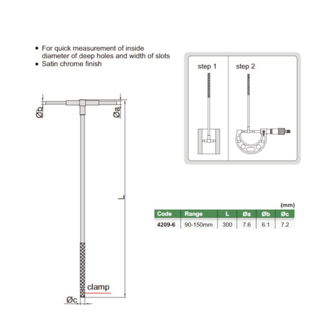Calibrador Telescópio 90 a 150mm 4209-6 INSIZE-533f8146-0bdc-458c-a7f9-6167dde44574