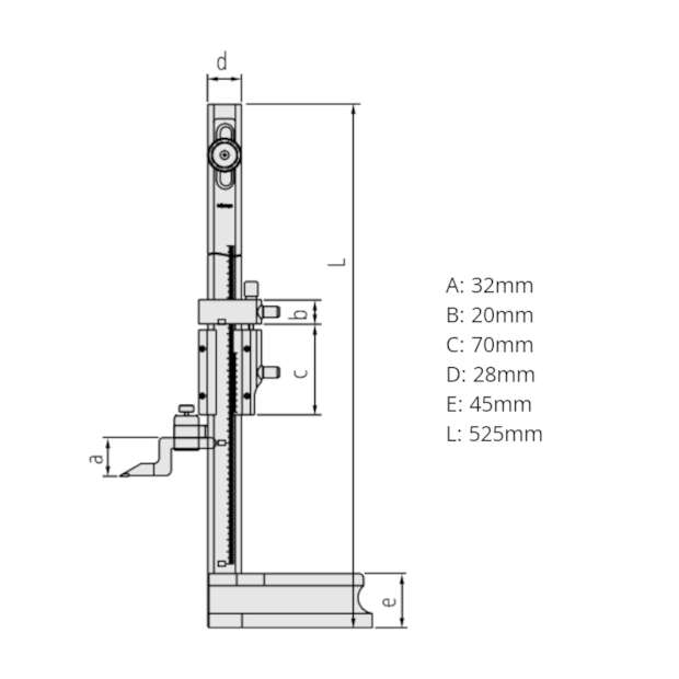 Calibrador Traçador de Altura Analógico 300mm/12