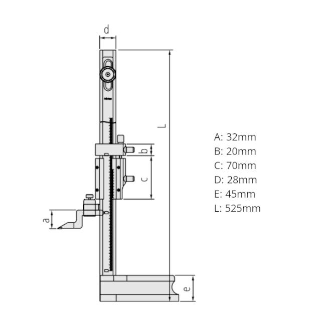 Calibrador Traçador de Altura Analógico 300mm/12