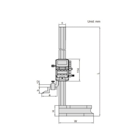 Calibrador Traçador de Altura Digital 300mm/0-12