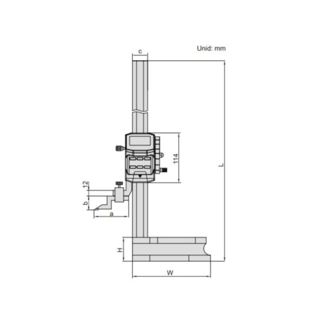 Calibrador Traçador de Altura Digital 300mm/0-12
