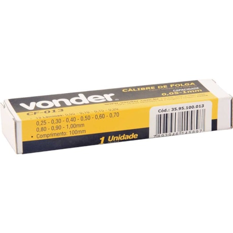 Calibre de Folga 0.05 A 1.00mm com 13 Lâminas 3595100013 VONDER-642358fb-f285-43db-83dc-00b97558051e