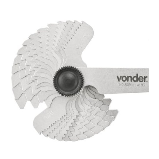 Calibre de Rosca com 0,25 a 6mm 52 Lâminas CR 052 VONDER-426ed971-977d-4b00-a3eb-fc5116392f0b