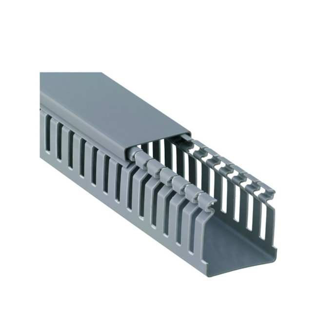 Canaleta PVC 2 metros 80x80mm Recorte Aberto Cinza CRR-RA DUTOPLAST-632dd36e-4f6e-4c94-9056-c27cc94ec3da