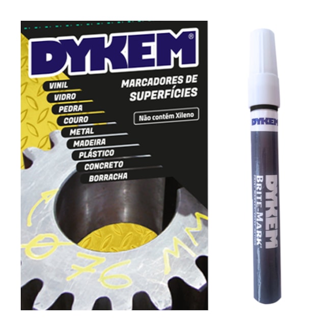 Caneta Marcadora Preta Ponta Média P/N 84002 BRITE-MARK DYKEN-4596609d-45e1-4c36-afaf-b259f6222766