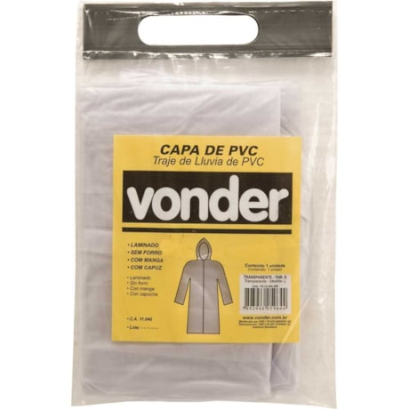 Capa de Chuva em PVC Laminado sem Forro Transparente Tamanho GG 7012440200 VONDER-befb0318-ff36-42c6-83ca-d423ff1a2d89