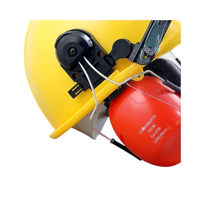 Capacete de Segurança Verde Conjugado com Protetor Facial Incolor Abafador EVOLUTION CARBOGRAFITE-0eea7766-1c60-480e-900e-43385565a04b