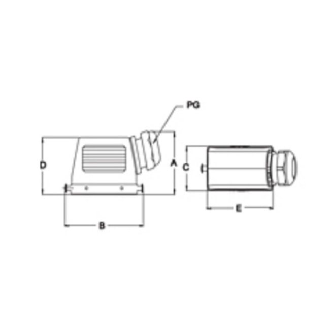 Carcaça Plugue sem Travas com Prensa Cabo Lateral 2 Rebites 6P SCPL2R06 STECK-f5b252fc-af70-4e13-9826-db44d32c300e