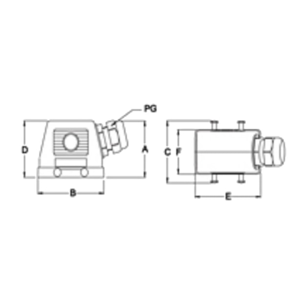 Carcaça Plugue sem Travas com Prensa Cabo Lateral 4 Rebites 16P SCPL4R16 STECK-2b419484-7f68-4b60-8c59-13e4ba6ce182