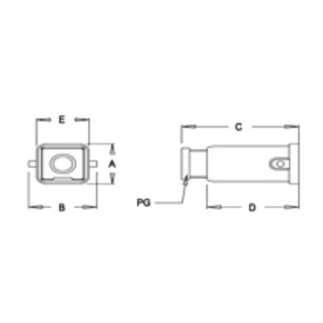 Carcaça Plugue sem Travas com Prensa Cabo Superior 2 Rebites 4P SDCP04 STECK-d9239950-0de4-4c51-a2e6-677fae10cbe9