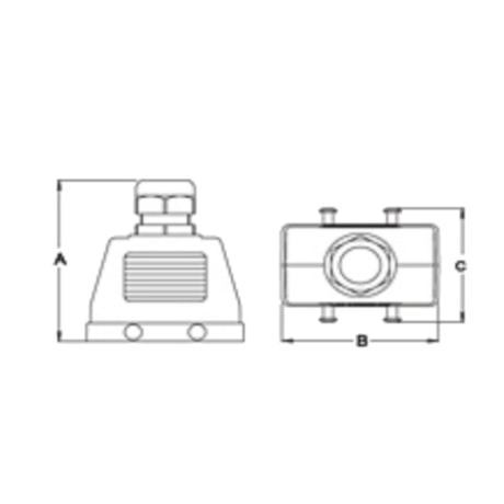 Carcaça Plugue sem Travas com Prensa Cabo Superior 4 Rebites 16P SCPS4R16 STECK-24e81b16-f002-4d57-9da7-873a34b3f630