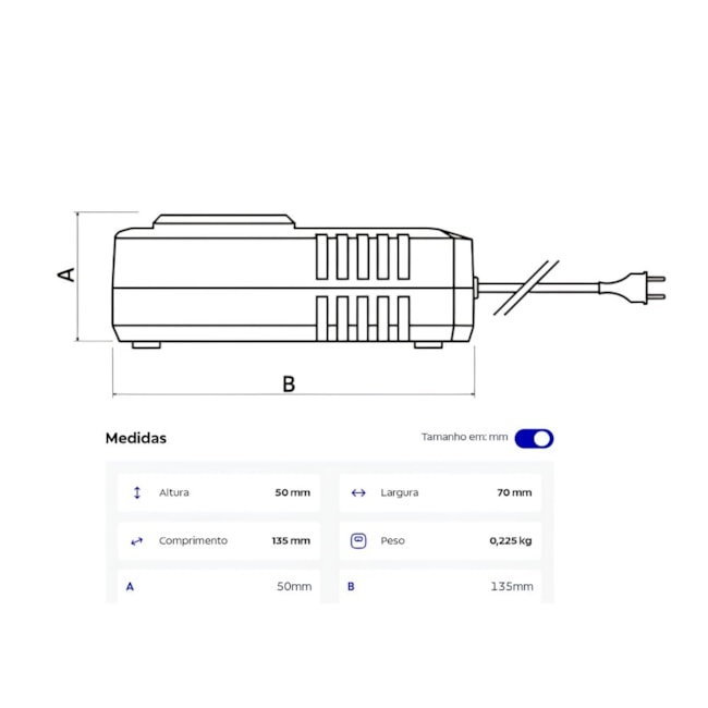 Carregador Bateria 16V 1.3AH 110/220V 42260/101 TRAMONTINA-c56f6041-fa02-407a-ace9-4898a4a979d9
