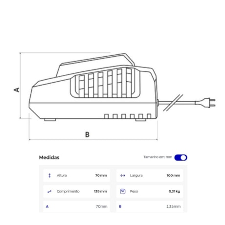 Carregador Bateria 20V 2.0Ah 110/220V 42300/101 TRAMONTINA-d0c2ad96-11e7-4648-bb26-8c04afb5c43e