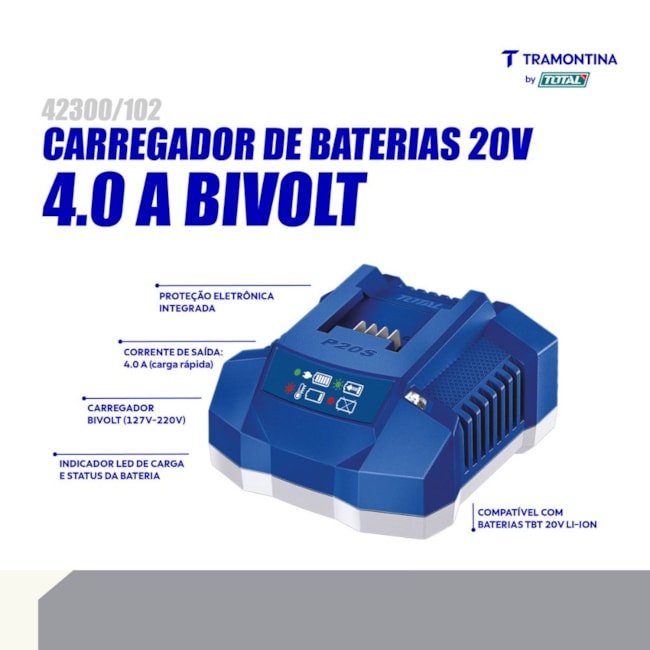 Carregador Bateria 20V 4.0Ah 110/220V 42300/102 TRAMONTINA-1bd4dc59-ccbe-4fd2-a9fb-f444f9de19bd