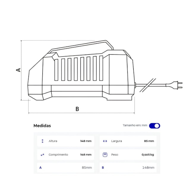 Carregador Bateria 20V 4.0Ah 110/220V 42300/102 TRAMONTINA-e00a5ec4-2b82-45ff-be46-77b5ad3abdbf
