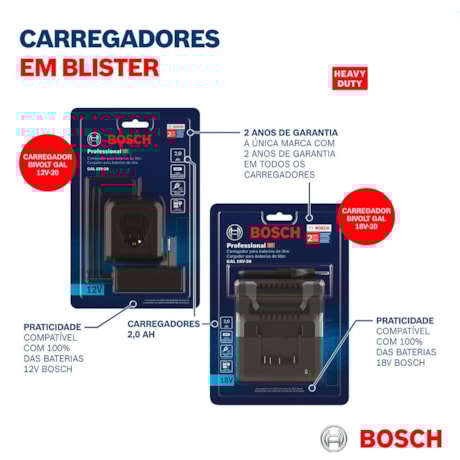 Carregador de Bateria 12V Bivolt GAL 12V-20 BOSCH-657ce997-264b-40ac-97b8-17b6dbe20f47