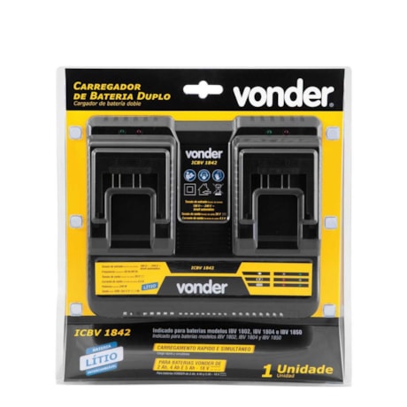 Carregador de Bateria Duplo 18V Bivolt ICBV 1842 VONDER-63ff9b88-52e4-4748-8a19-093e5553e711