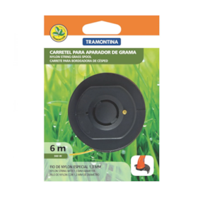 Carretel 1 Fio de Nylon 1.3mm para Aparador de Grama 6 Metros 78798234 TRAMONTINA