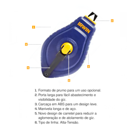 Carretel de Linha Giz SPEEDLINE 30 Metros IWHT48442 IRWIN-cc614ed3-c725-4880-9258-5abb1667af73