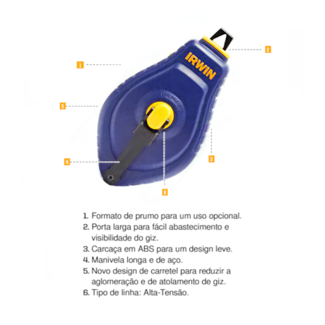 Carretel Giz de Linha SPEEDLINE 30 Metros IWHT48442 IRWIN-0222127b-641e-4cb5-ba39-36bca35515c3