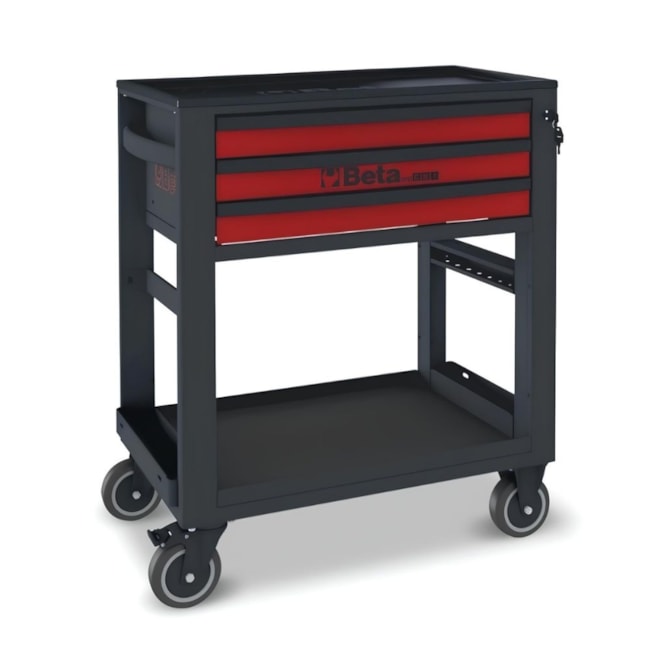 Carrinho Aberto para Ferramentas com 3 Gavetas Vermelho RSC51-R BETA-162d1158-89d0-4093-9508-03857d4ddcab
