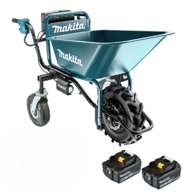 Carrinho de Mão com 2 Baterias 18V 5.0Ah 1 Caçamba e Rodas sem Carregador DCU180Z-CA-R MAKITA-100a02e3-37cc-49fc-a744-78de119c216e
