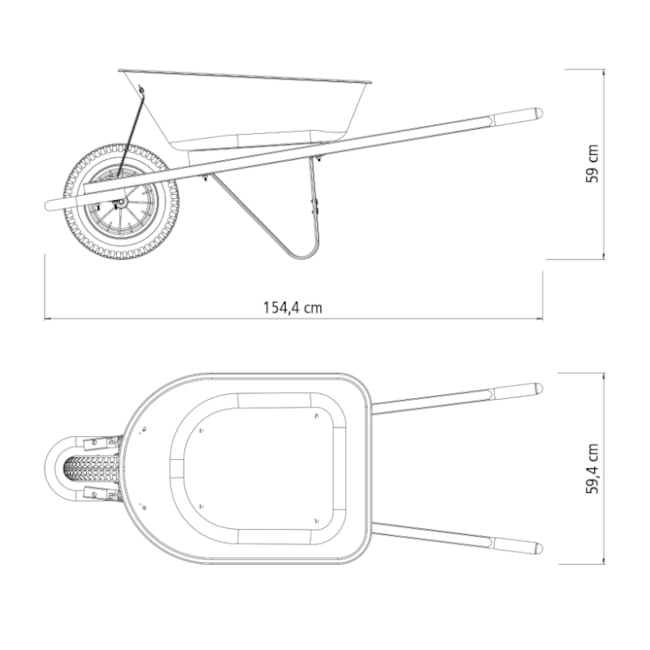 Carrinho de Mão com Caçamba Funda Plástica 55 L 77717421 TRAMONTINA-04564309-e19d-4dfa-b8bf-c330797b3b5c
