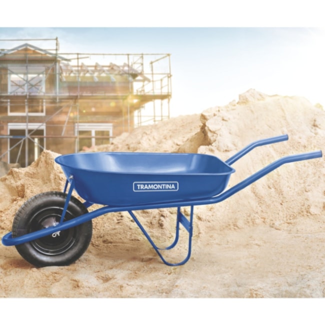 Carrinho de Mão com Caçamba Rasa 50 Litros Braço Metálico Pneu com Câmara 77704432 TRAMONTINA -f47dfaa4-a654-493f-b67d-b77e41b34c14